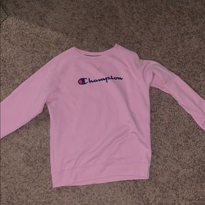 champion pink crew neck